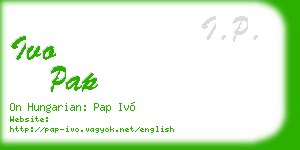 ivo pap business card